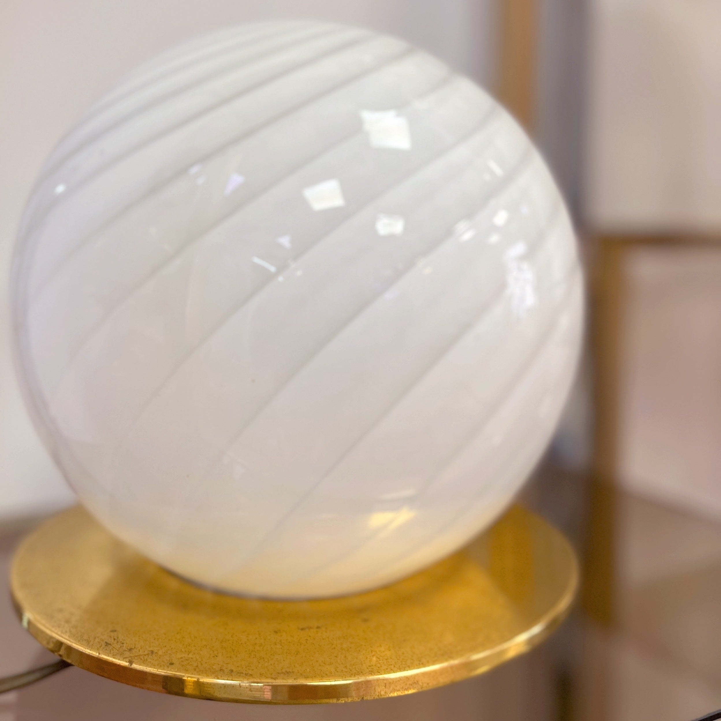 Lampe Sphère en Verre de Murano – Années 70