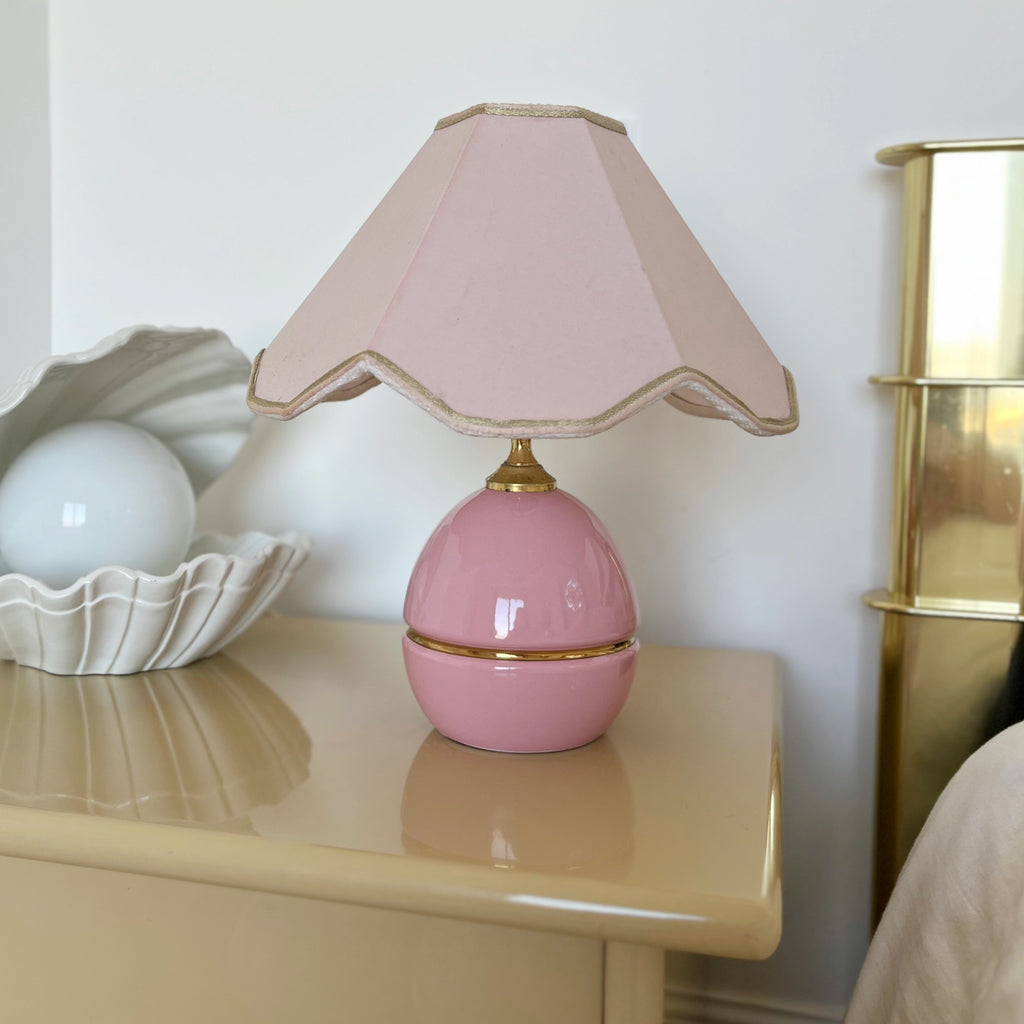 Lampe rose 70s Capodimonte