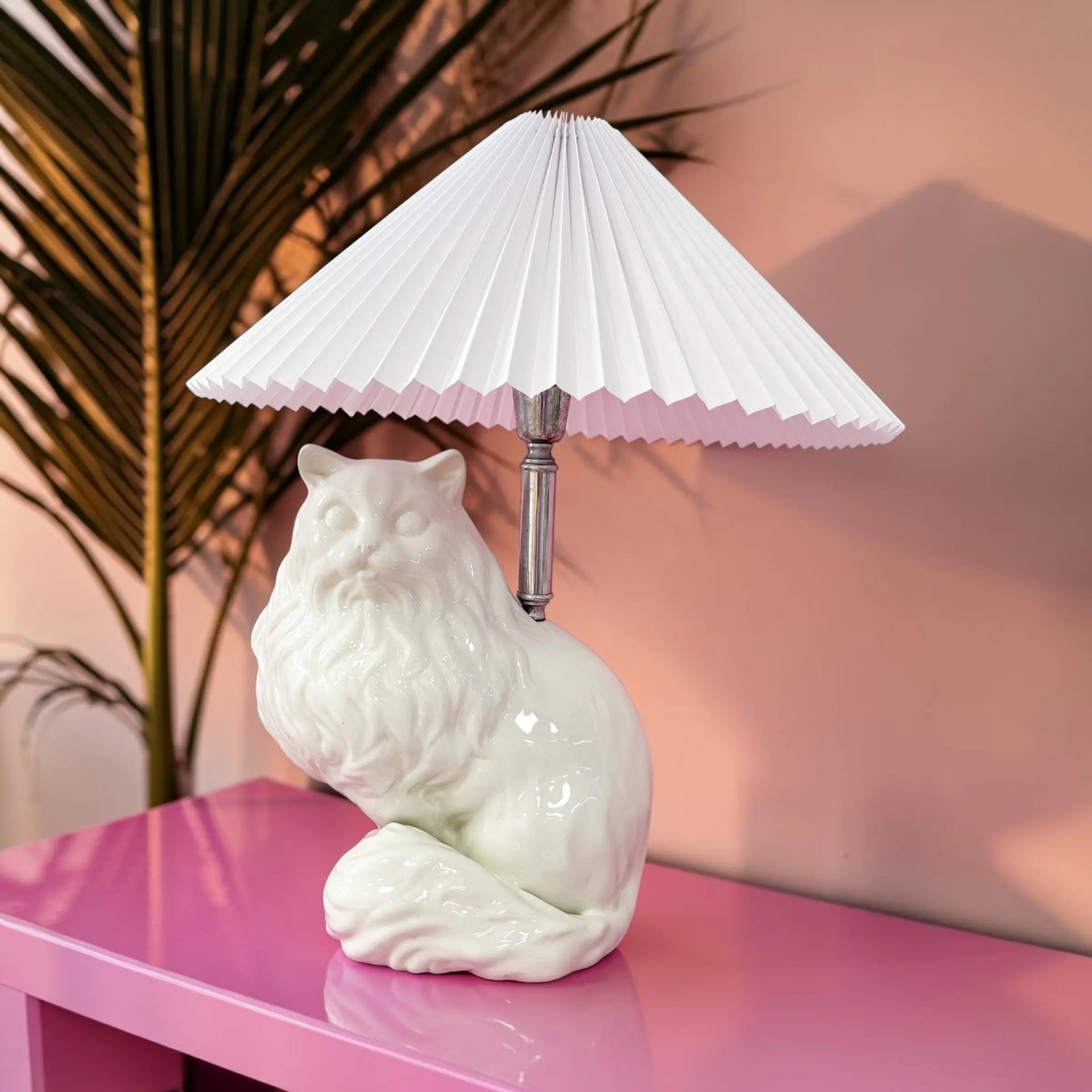 Lampe chat vintage, signée Italy, années 70 - CLUB BARBARA