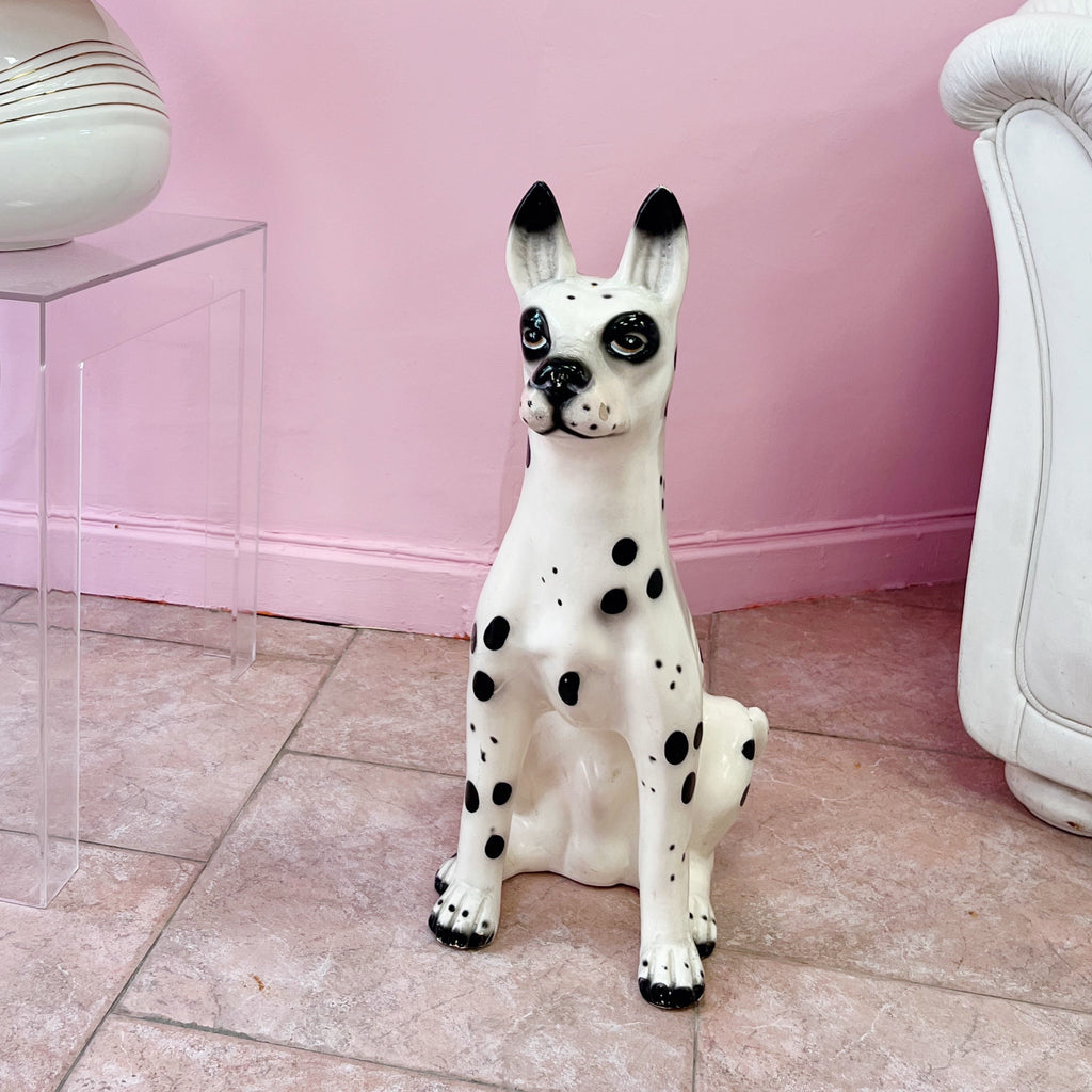 Dogue en céramique 70s