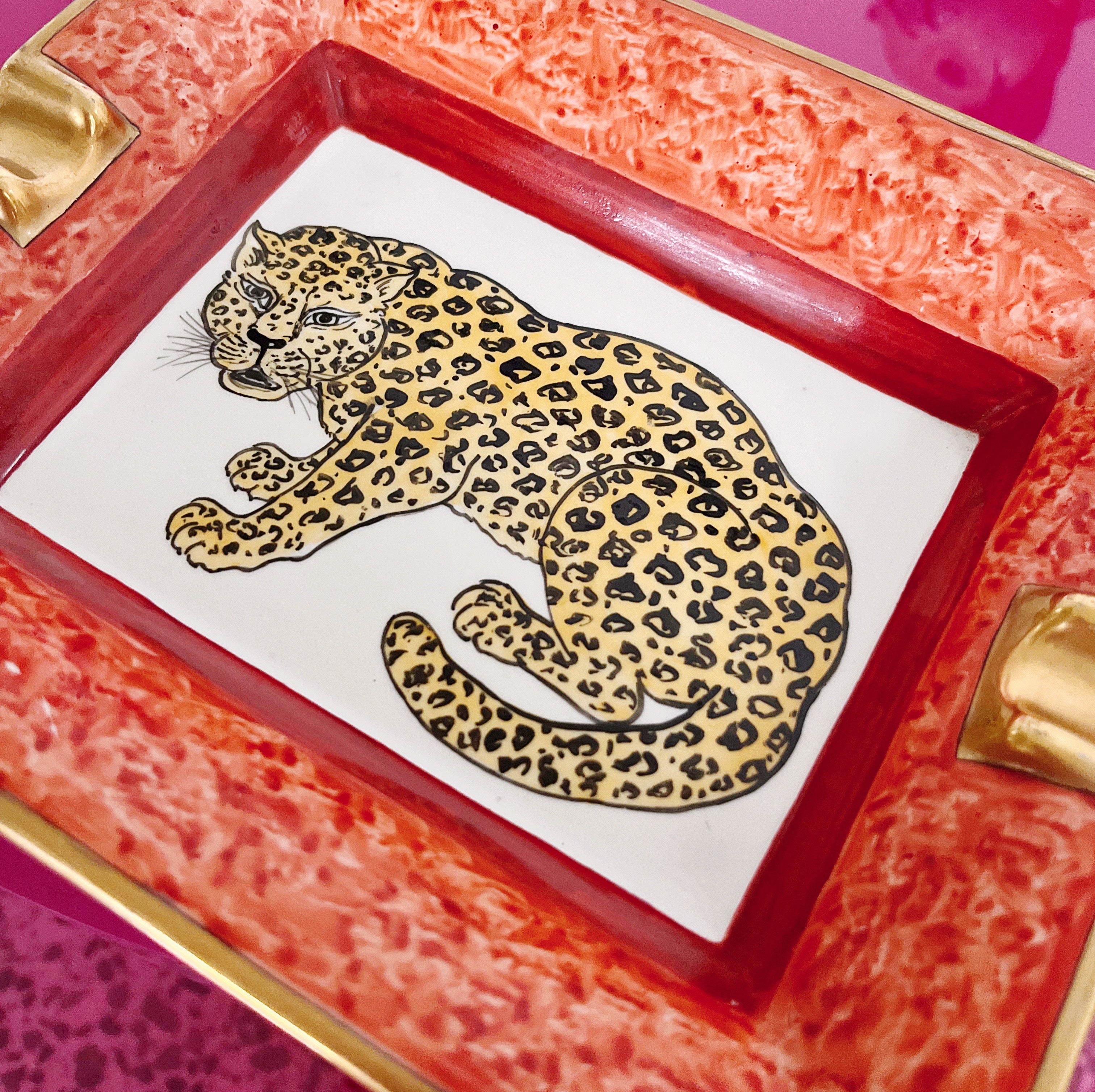 Grand cendrier vintage panthère