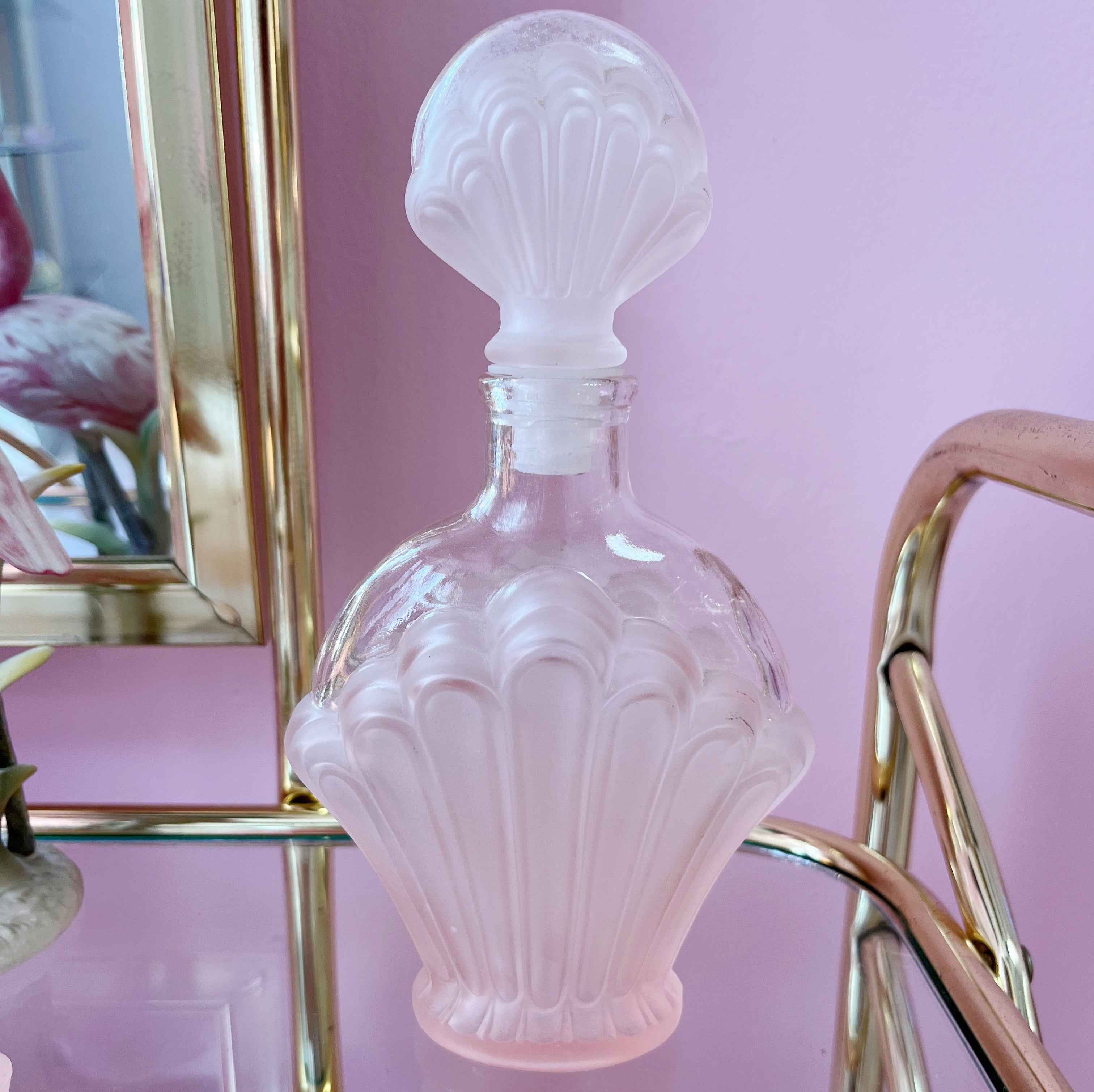 Duo flacon et coupelle rose