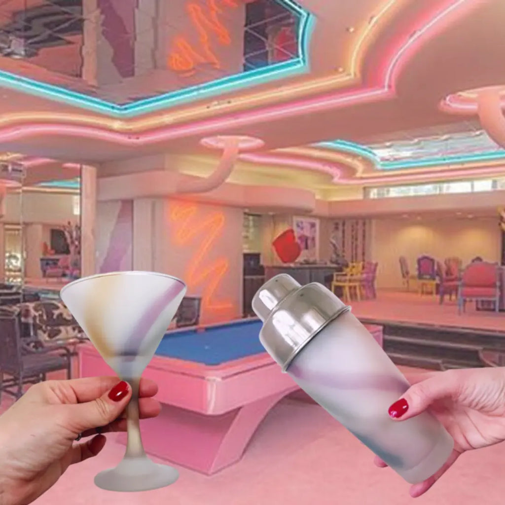 Service à cocktail Arlequin, années 80