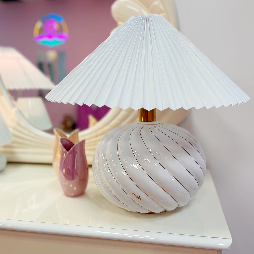 Lampe en céramique torsadée, Italie, années 70