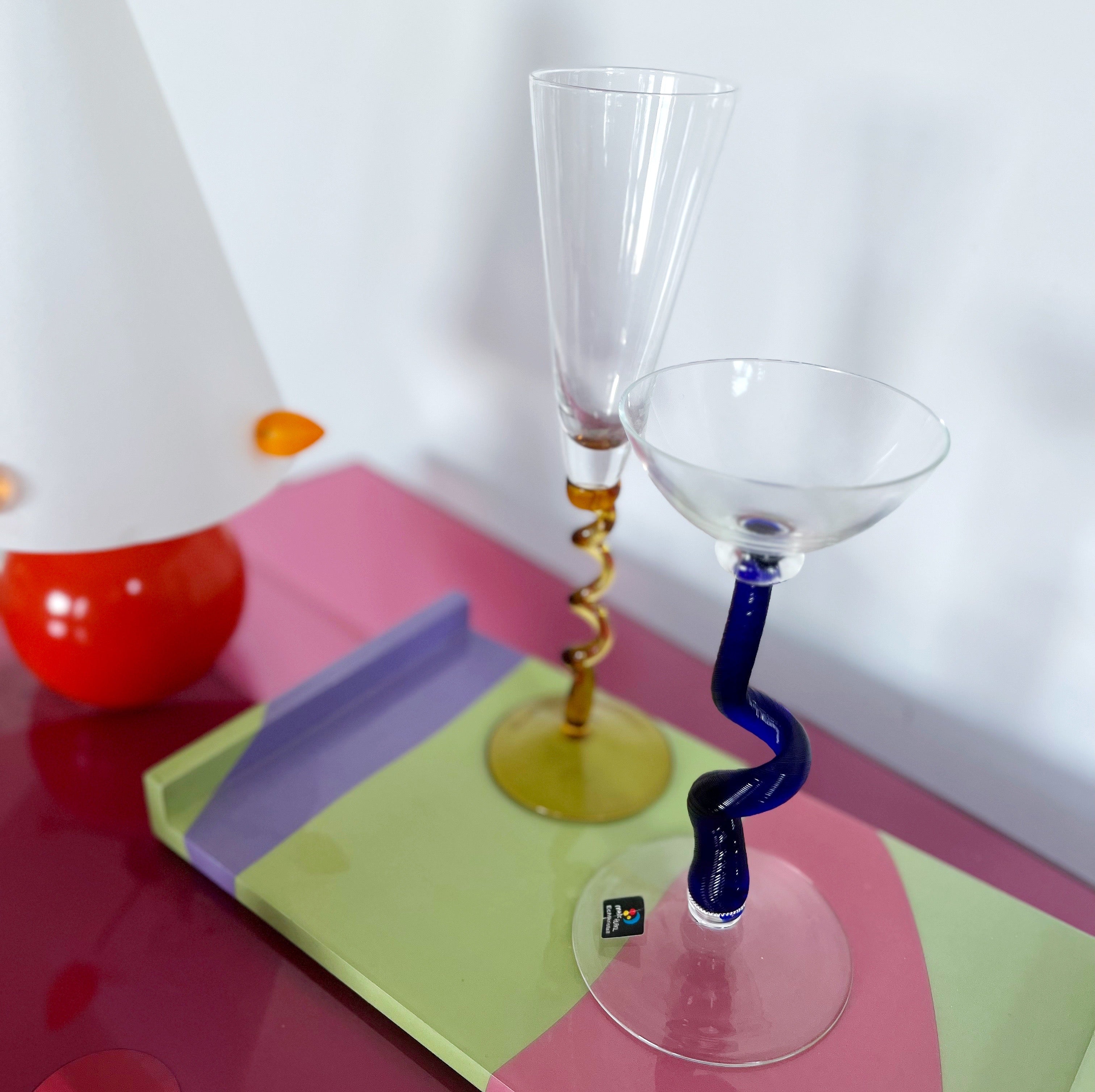 Duo de verres zig-zag