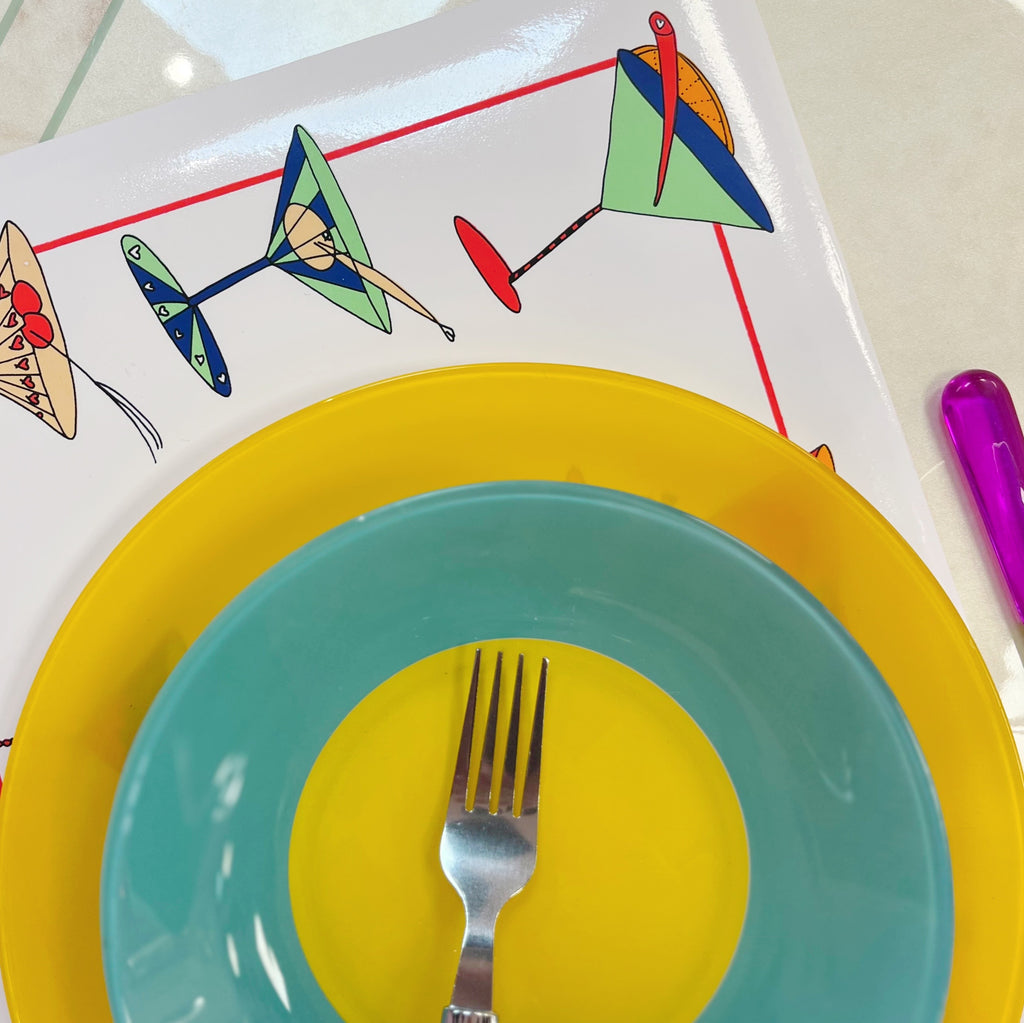 Sets de table cocktails 80s