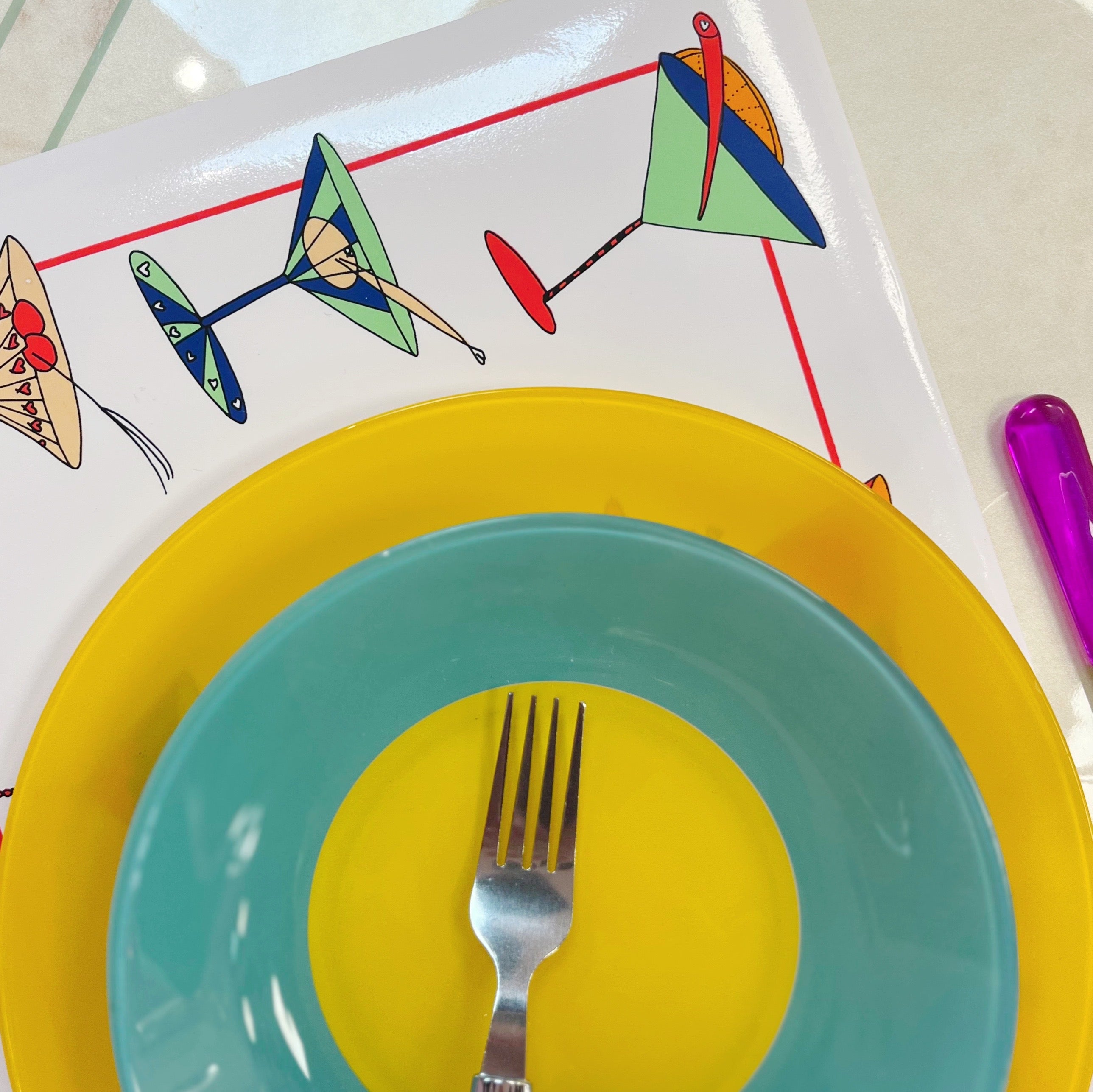 Sets de table cocktails 80s