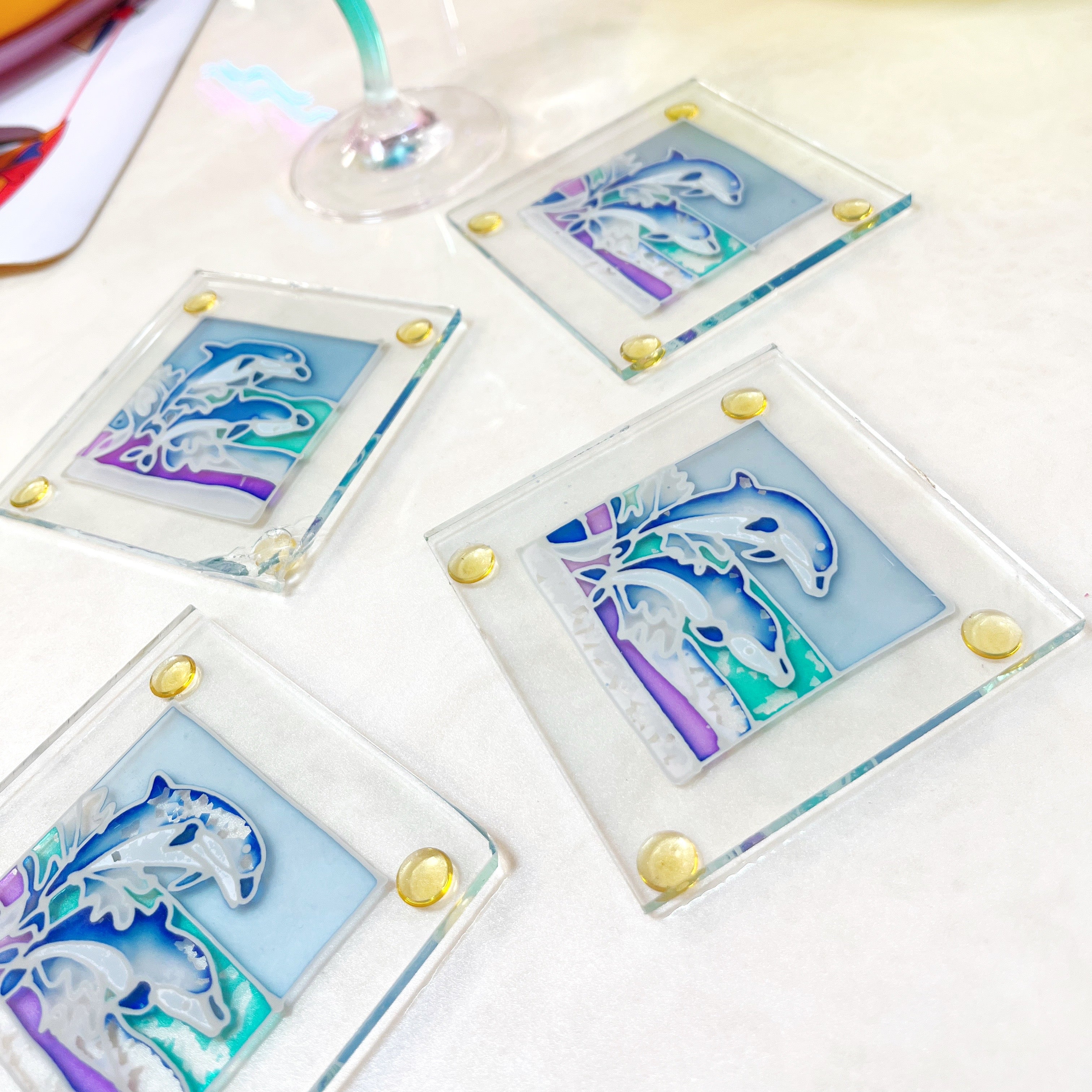 Sous-verres dauphins