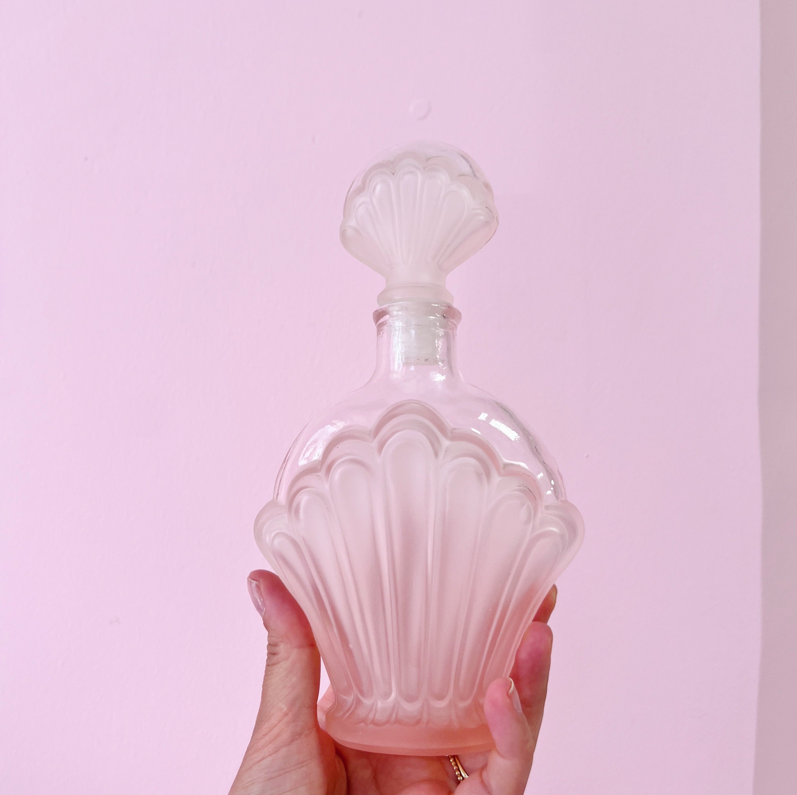 Duo flacon et coupelle rose