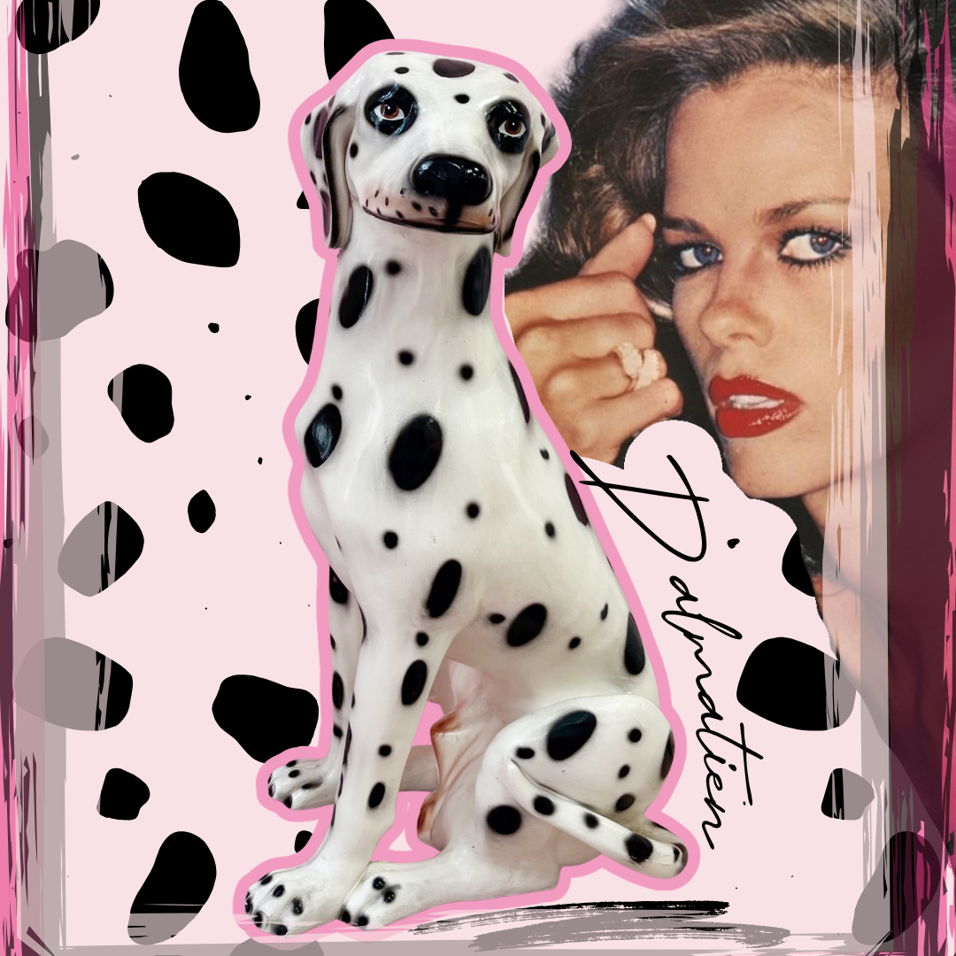 Dalmatien en céramique grande taille, années 70