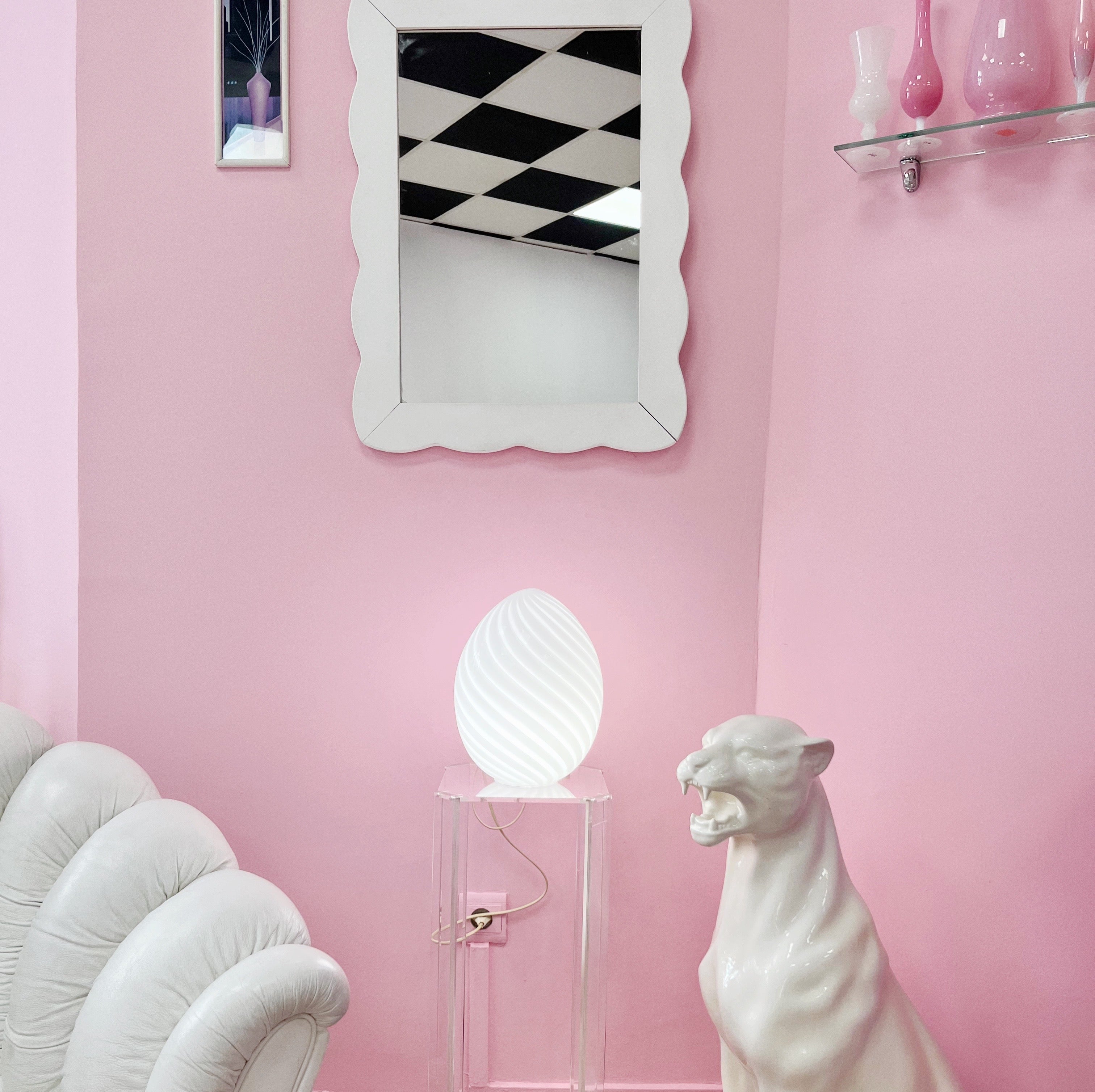 Lampe design œuf Murano - années 70