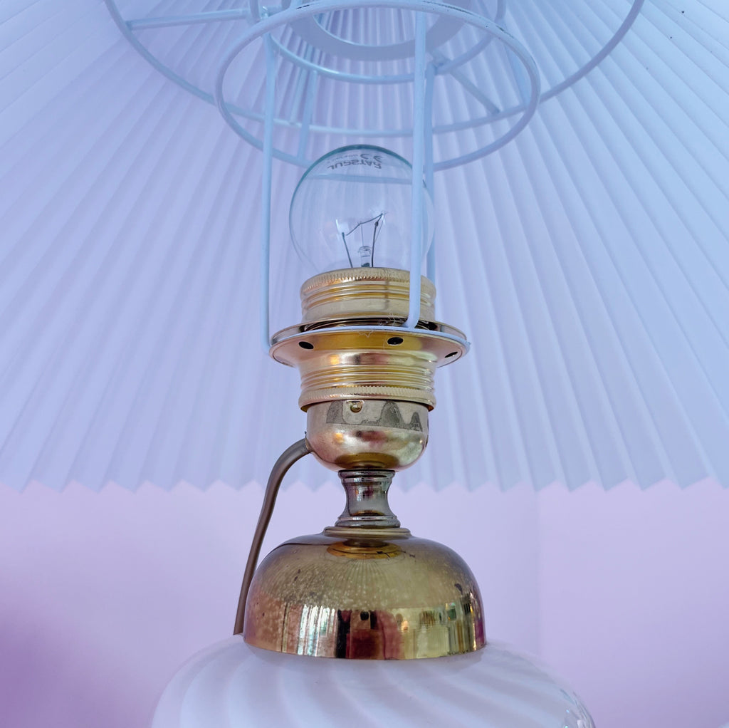 Lampe Murano rose double feu, Italie 80