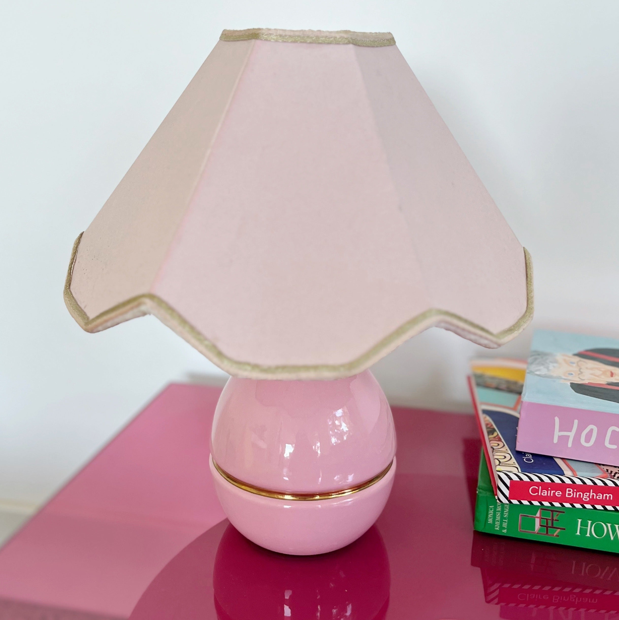 Lampe rose 70s Capodimonte