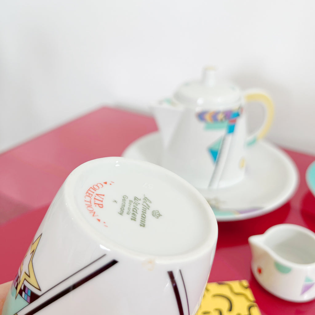 Set à café ou thé vintage Memphis Design