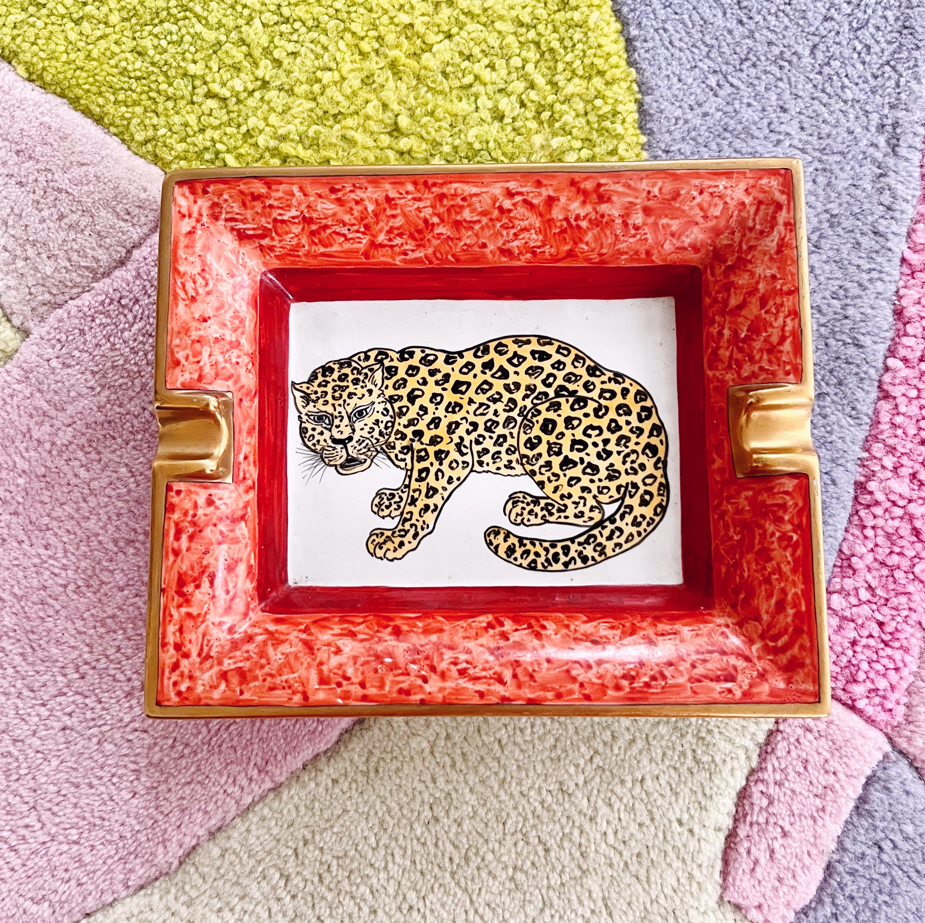 Grand cendrier vintage panthère