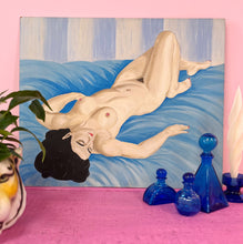 Charger l&#39;image dans la galerie, Toile Femme aux draps bleus
