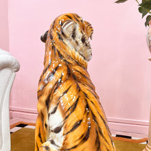 Load image into Gallery viewer, Tigre en Céramique Émaillée – Italie, Années 80
