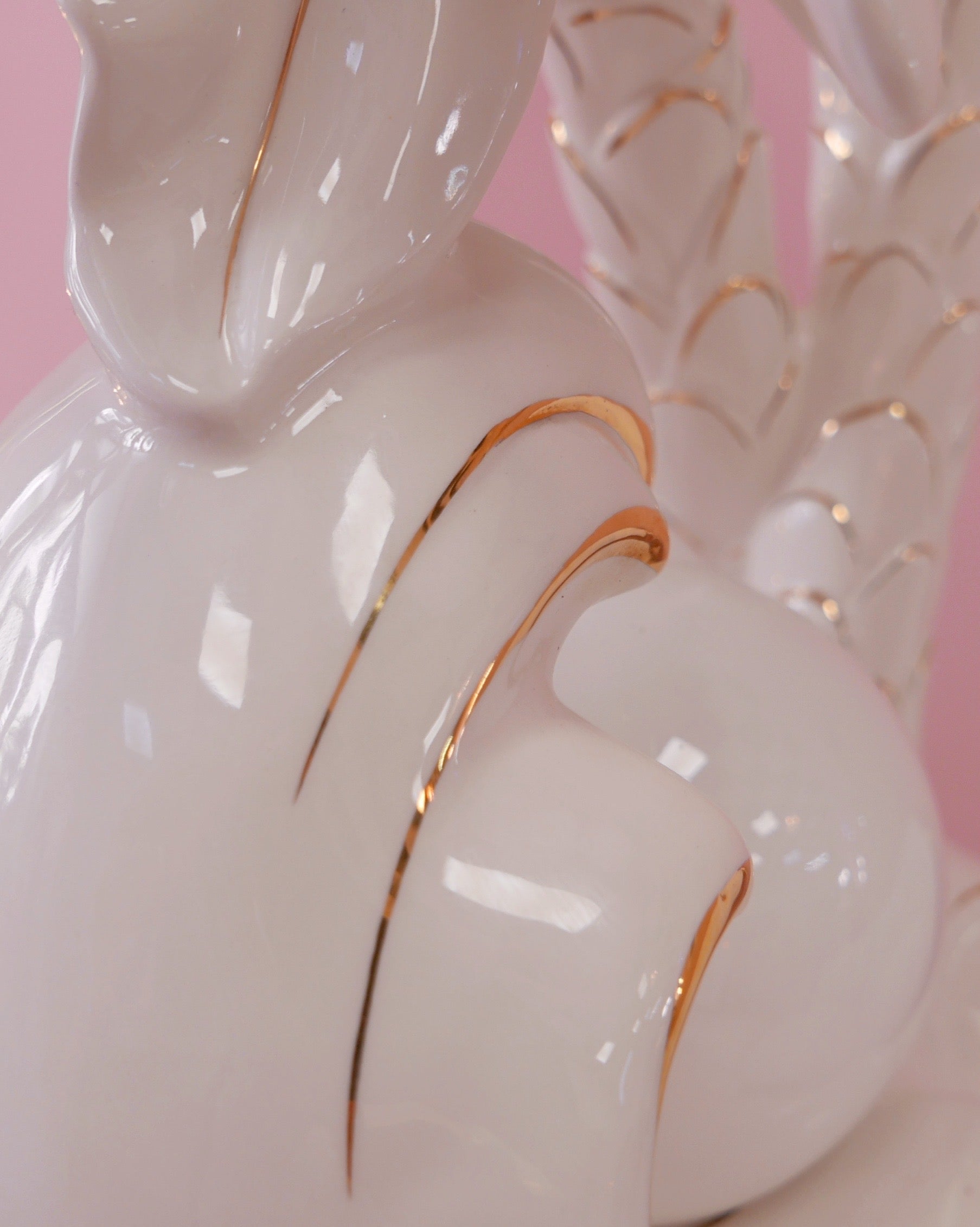 Grande Lampe de Table Palm Tree – Céramique, Italie, Années 70