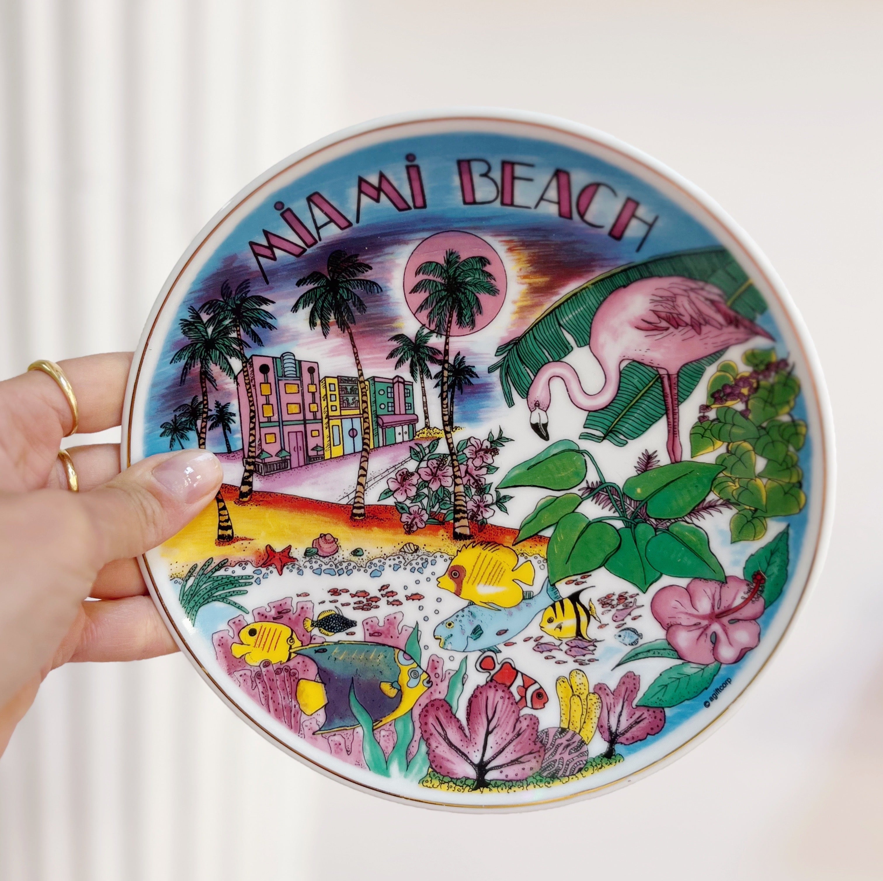 Assiette 80s collection Miami Beach