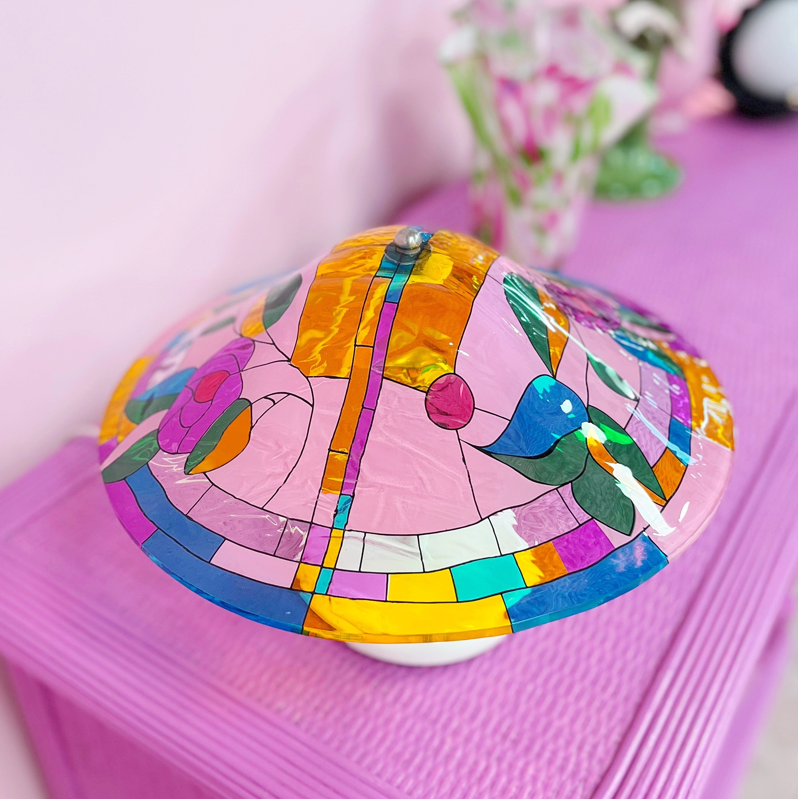 Lampe italienne multicolore, Toffoli, années 80