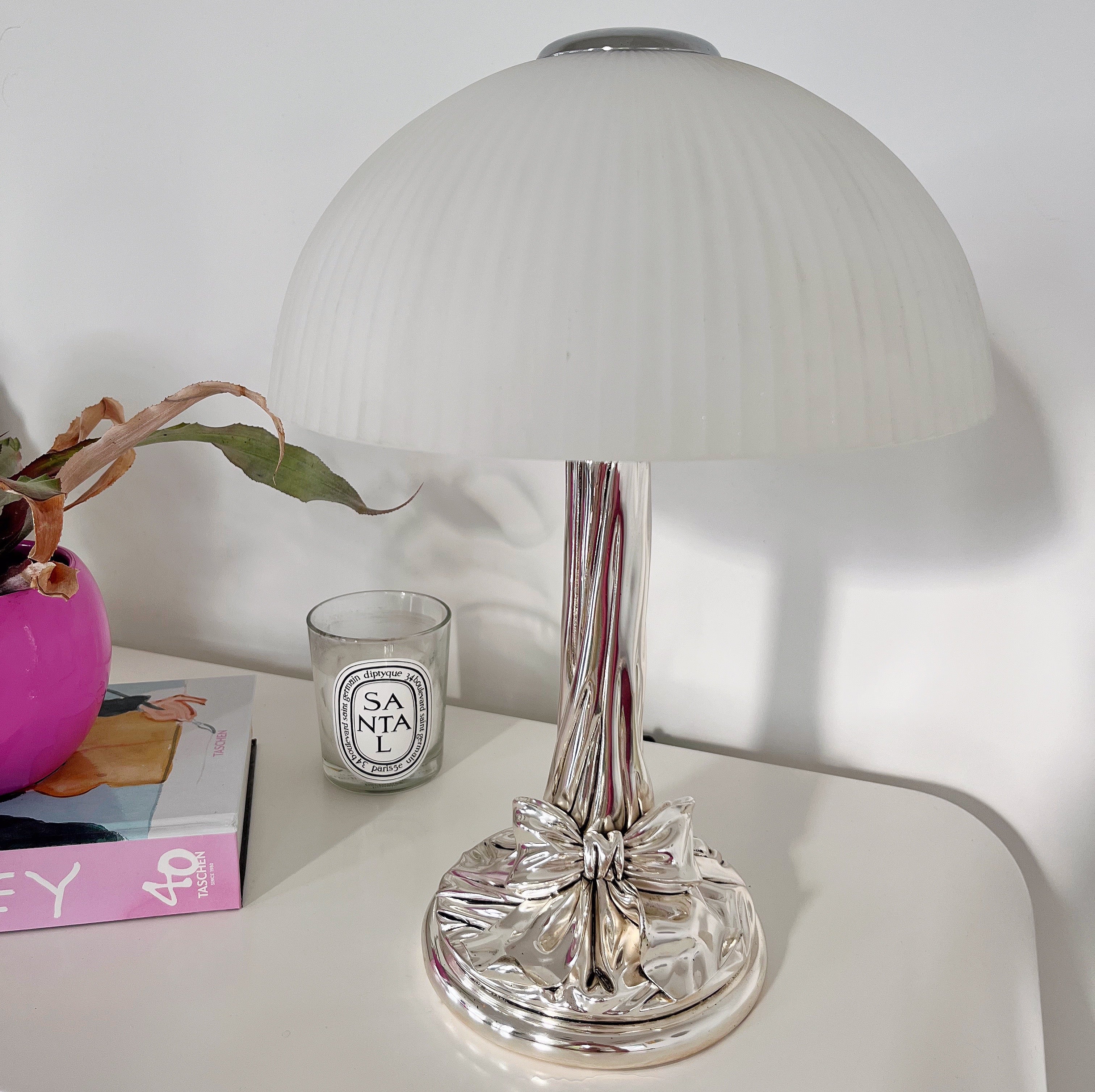 Lampe noeud chromée – StilArte, Italie, Années 70