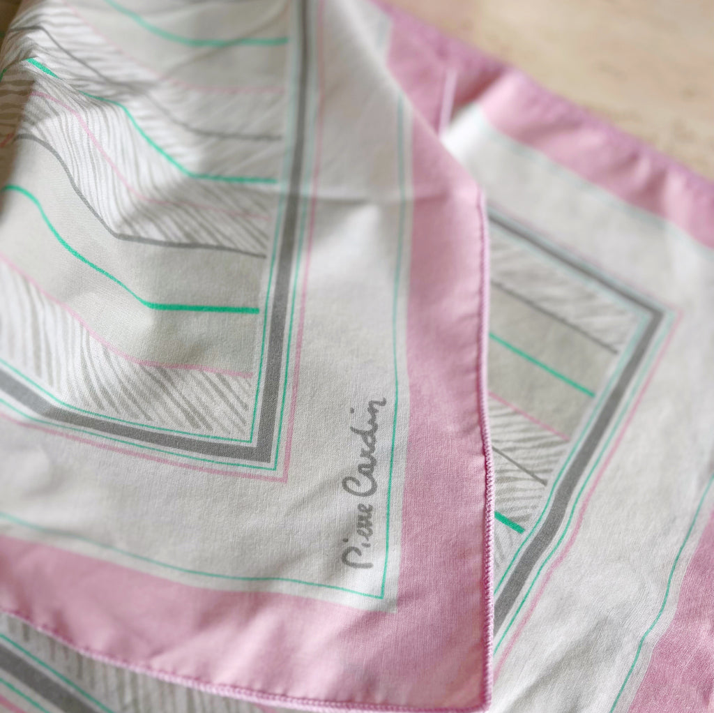 Set de serviettes Pierre Cardin pastel 80s