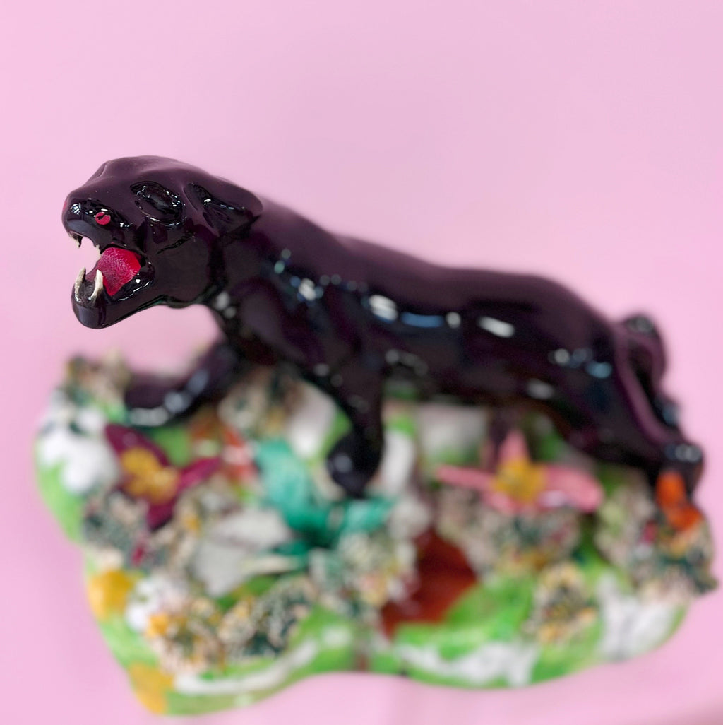 Panthère noire 60s signée Vallauris