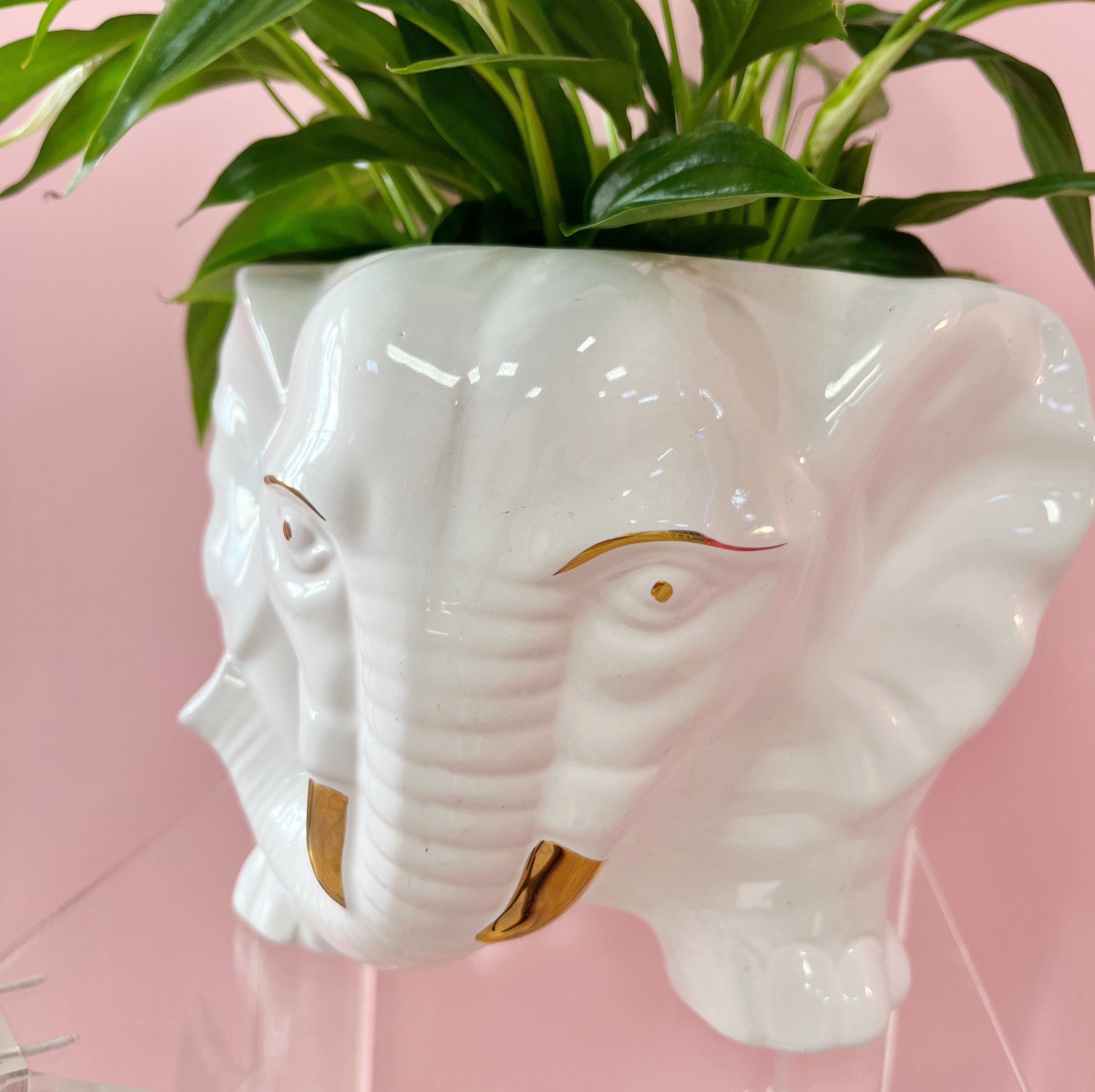 Cache-pot éléphant vintage