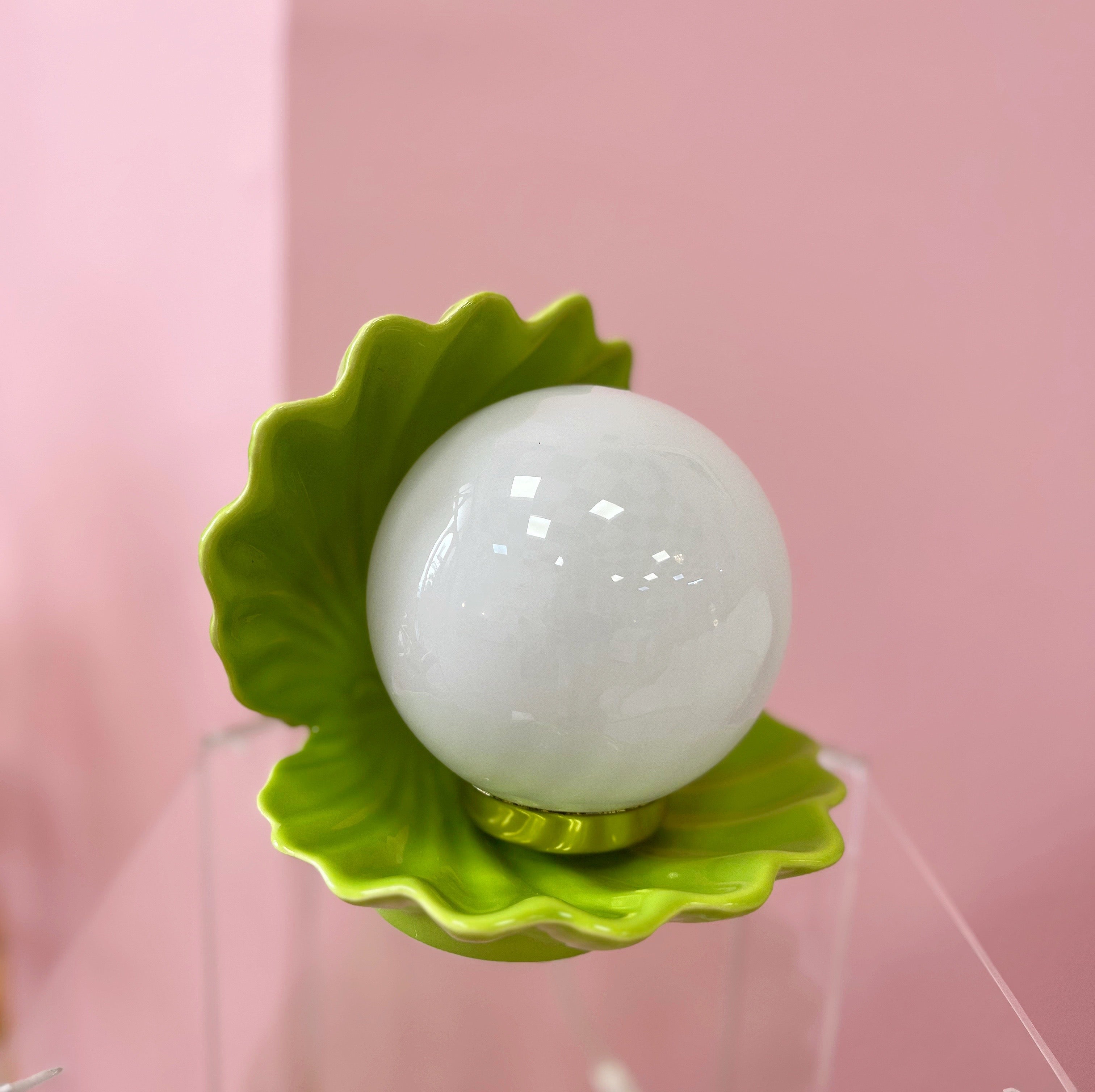 Lampe Coquillage Verte – Années 80