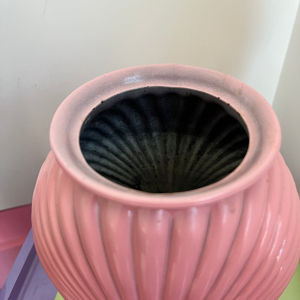 Vase art déco vintage rose style Anchor Hocking