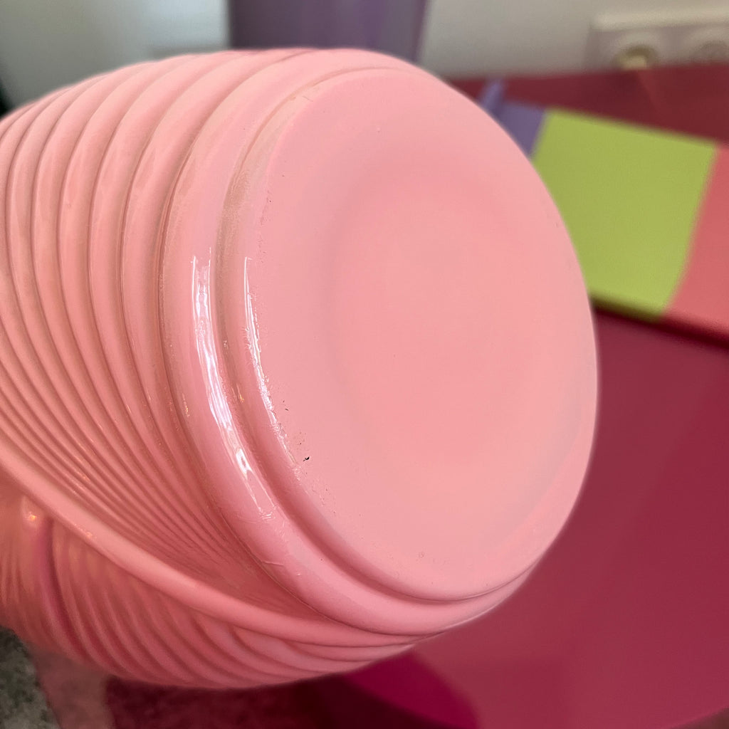 Vase art déco vintage rose style Anchor Hocking