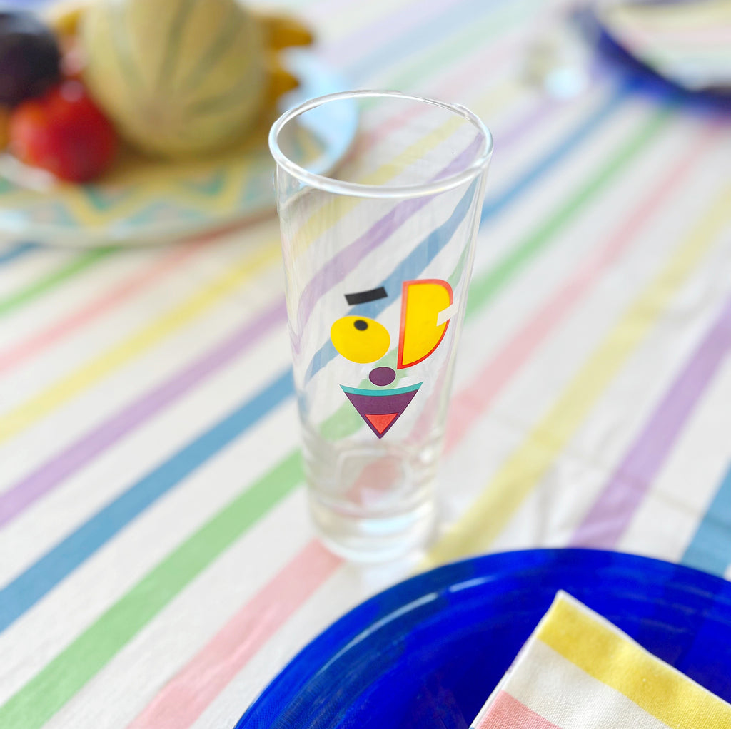 Service verres tubes vintage années 80