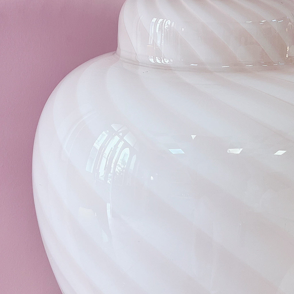 Lampe Murano rose double feu, Italie 80