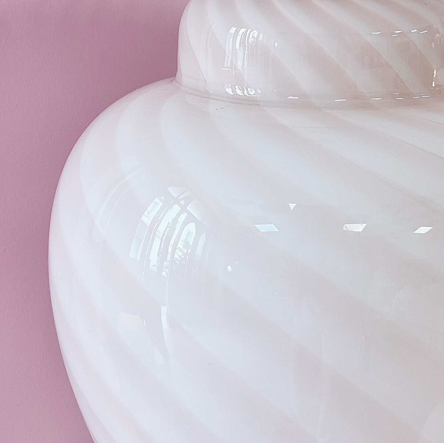 Lampe Murano rose double feu, Italie 80