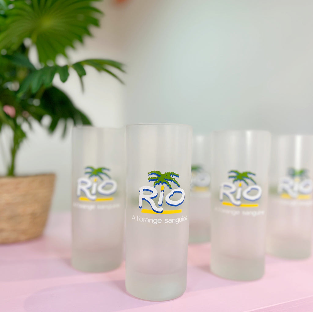 Service verres palmiers 80s RIO