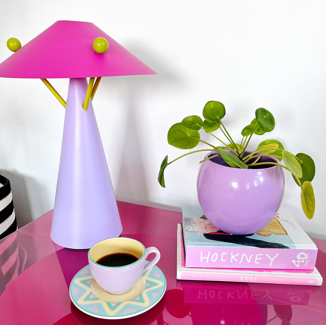 Cache-pot vintage lilas