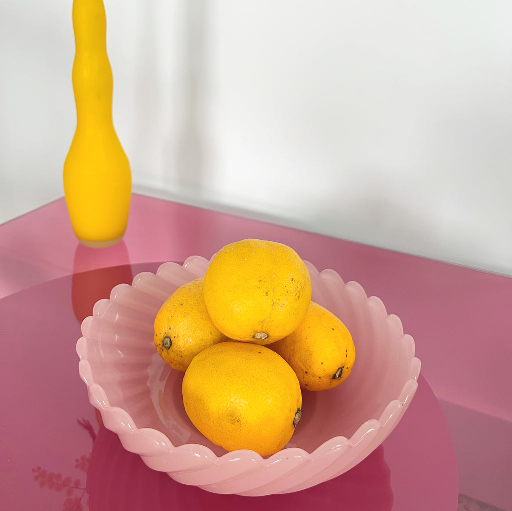 Coupe en opaline rose