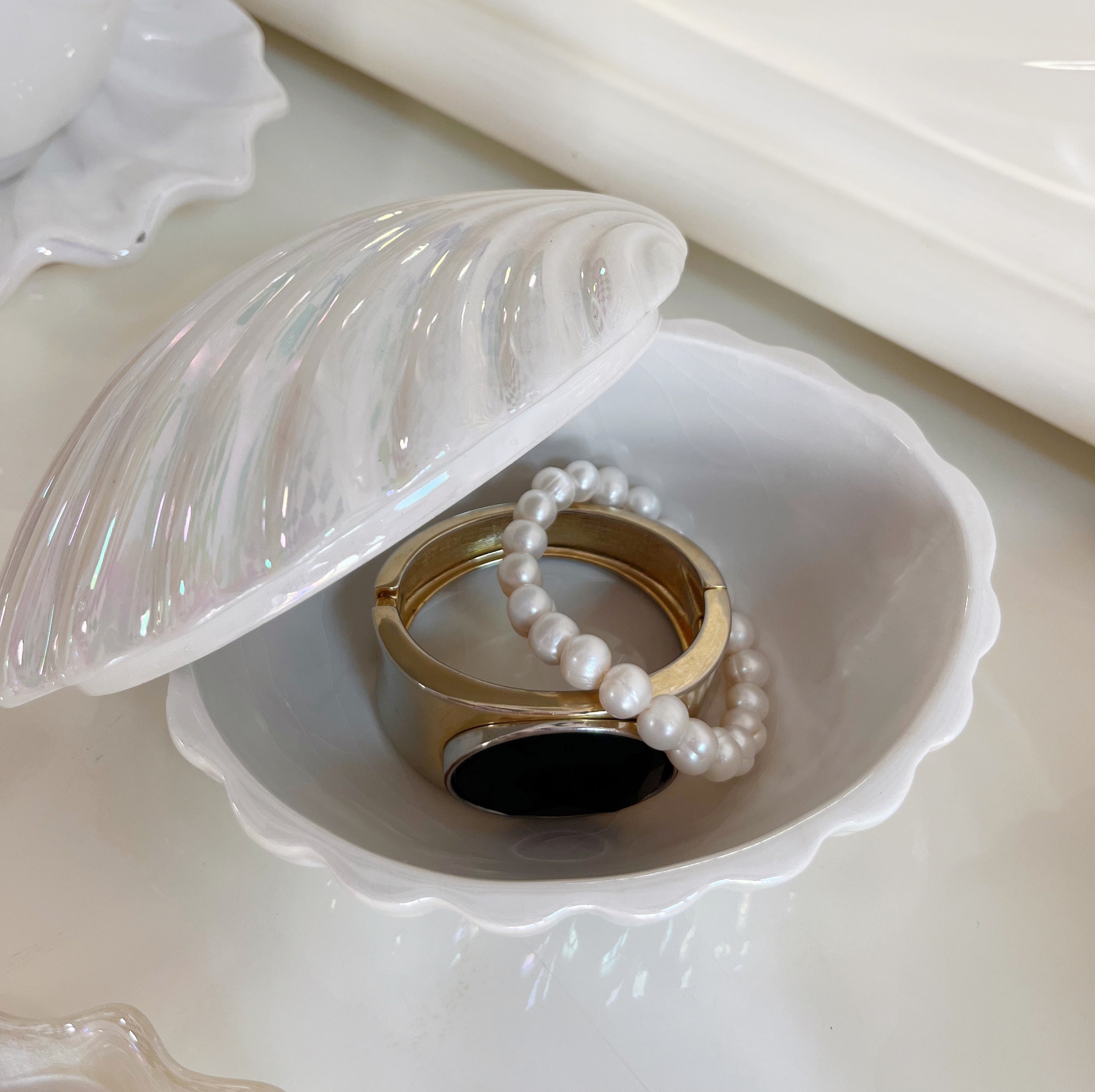 Grande boîte coquillage Made in Italy 80s