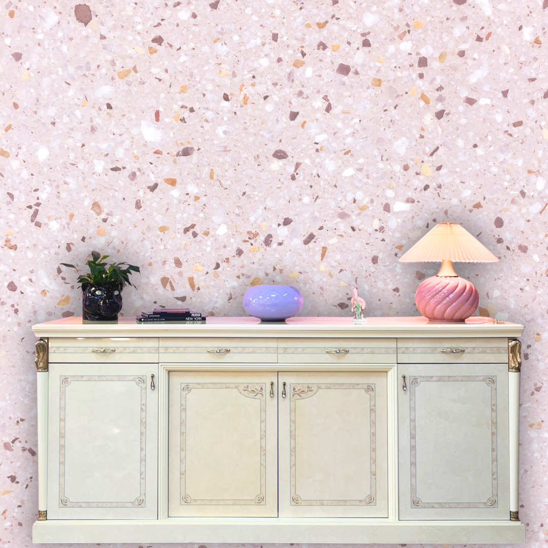 Buffet italien néoclassique laqué ivoire, années 80