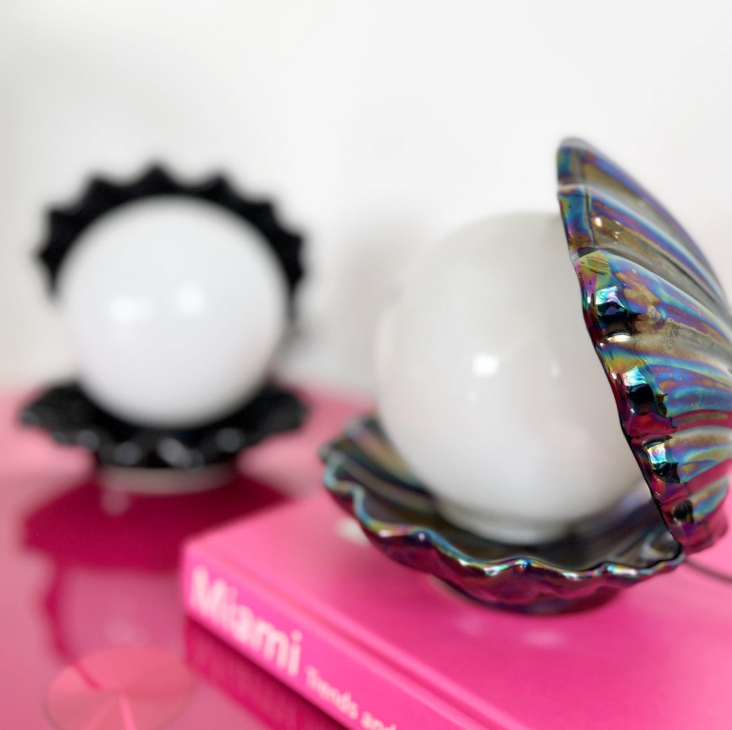 Vintage Iridescent Shell Lamp