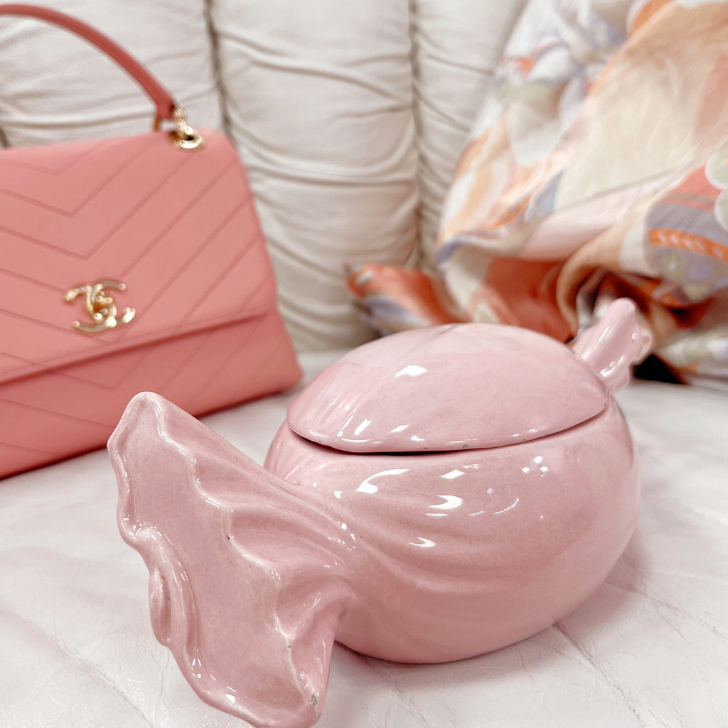 Boîte à Bijoux en Céramique – Bonbon Rose, Années 70