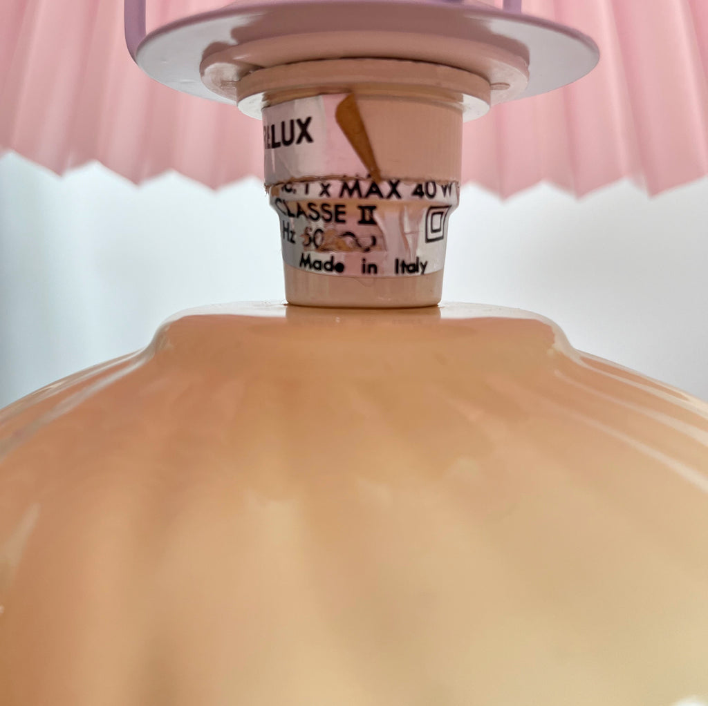 Pastel yellow twist lamp