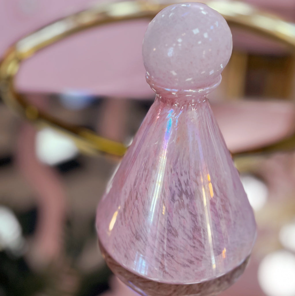 Flacon Décoratif en Verre Soufflé – Made in Italy, Années 60