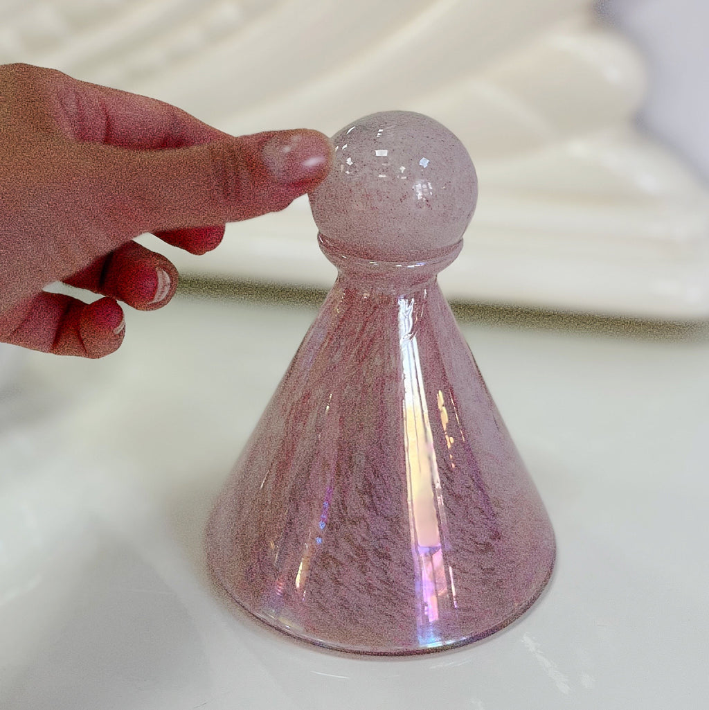 Flacon Décoratif en Verre Soufflé – Made in Italy, Années 60