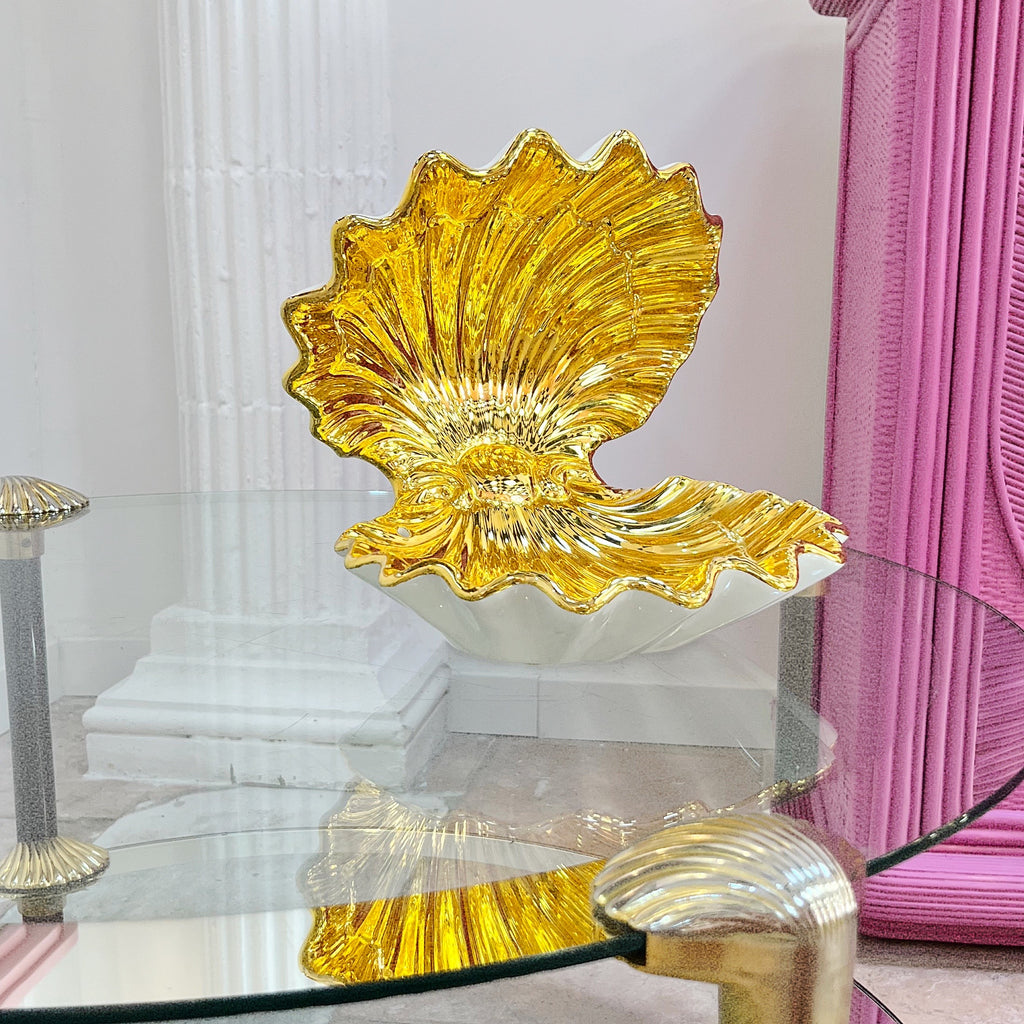 Grand coquillage doré