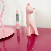 Load image into Gallery viewer, 70&#39;s pink ceramic cat
