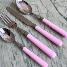 Load image into Gallery viewer, Set de 24 couverts rose Guy Degrenne – Made in France - Années 80
