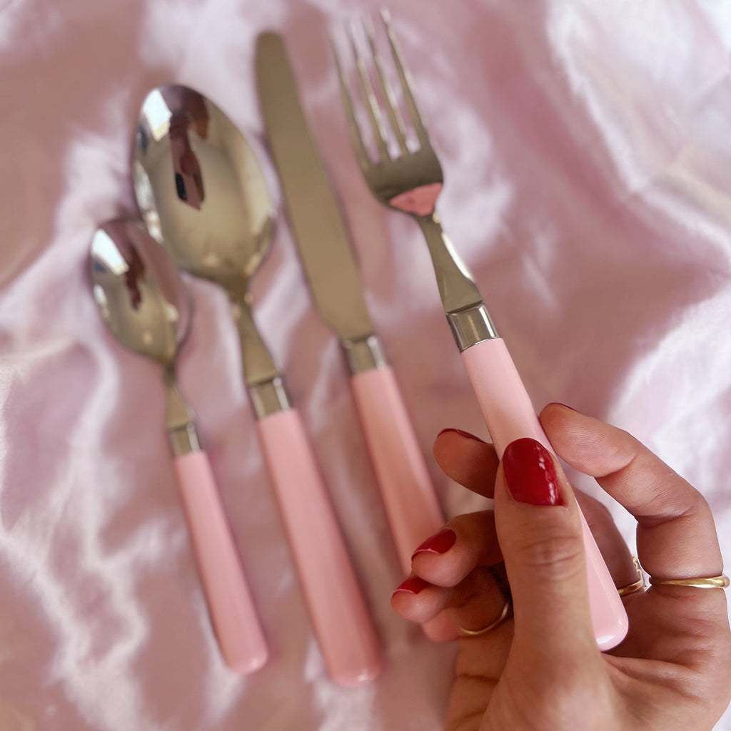 Set de 24 couverts rose Guy Degrenne – Made in France - Années 80