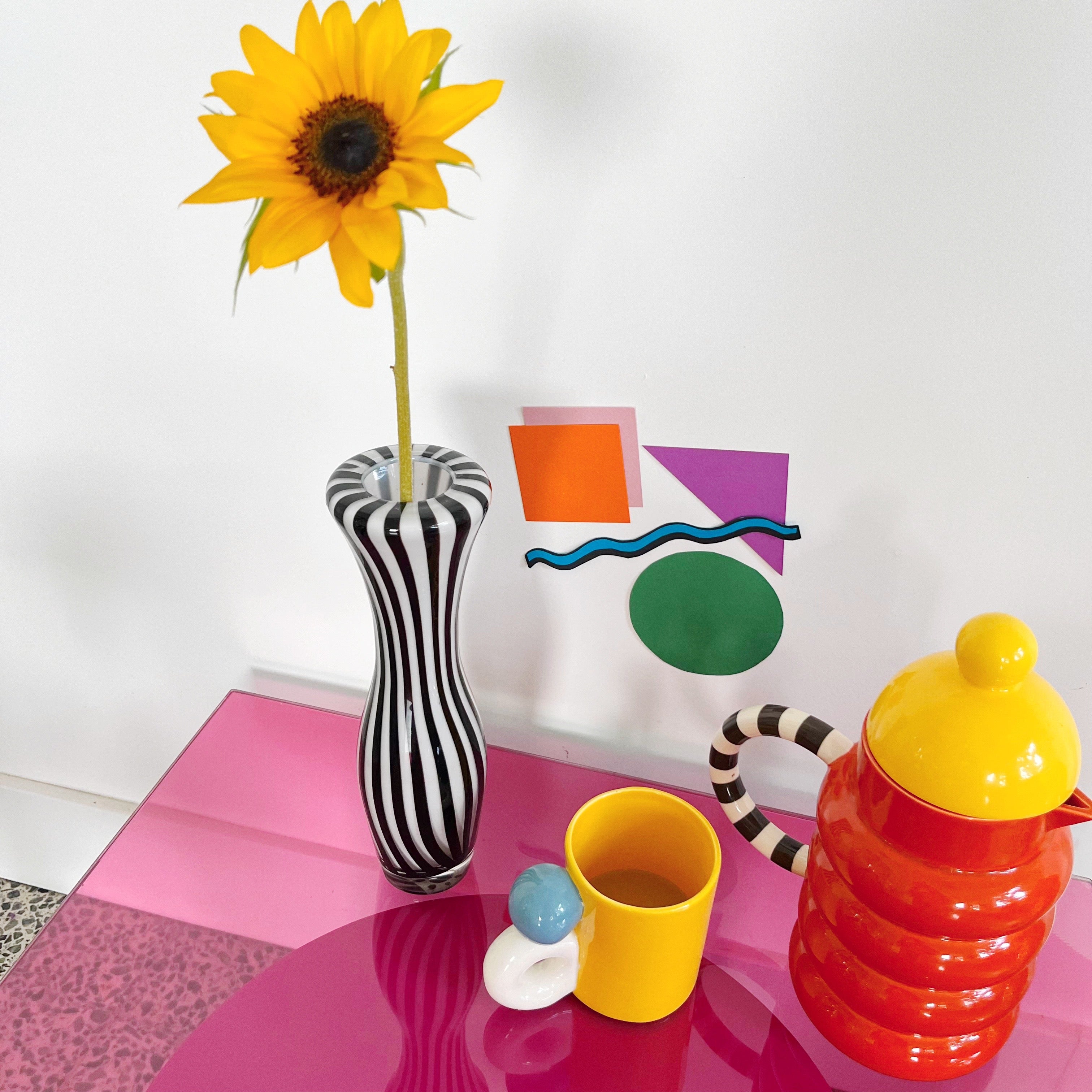 Vase zèbre verre soufflé Murano Club Barbara 