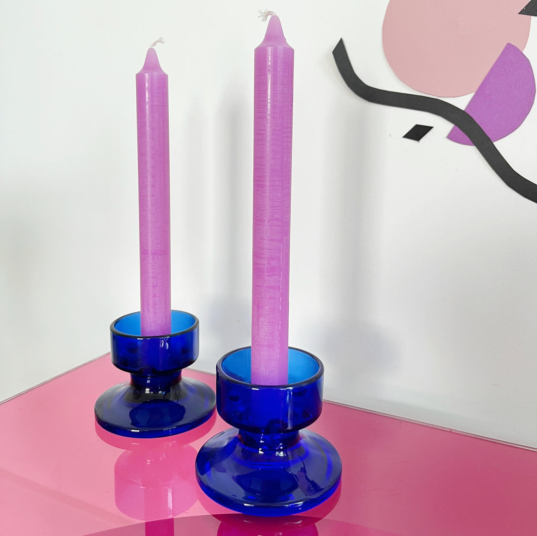 Blue candlesticks